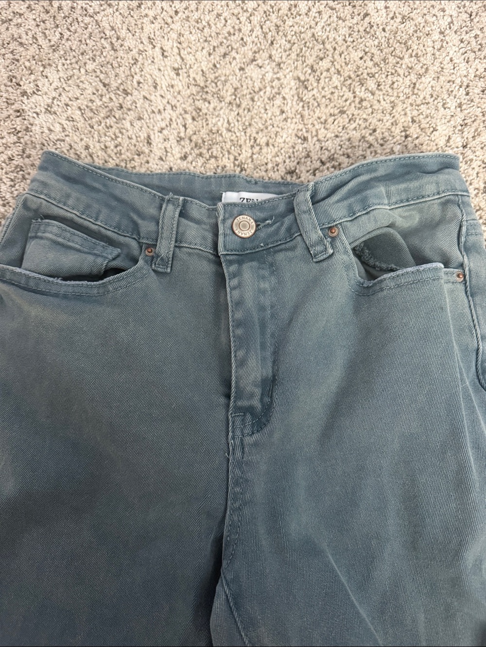 Zenana Outfitters Jeans in Teal - Picture 5 of 7